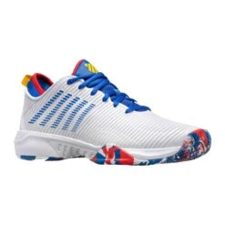 K-Swiss Hypercourt Supreme Men's Tennis Shoe (White/Classic Blue/Berry Red) -Racquet Guys Sports 06615 166.01
