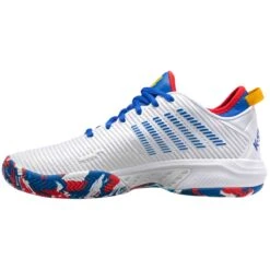 K-Swiss Hypercourt Supreme Men's Tennis Shoe (White/Classic Blue/Berry Red) -Racquet Guys Sports 06615 166.04