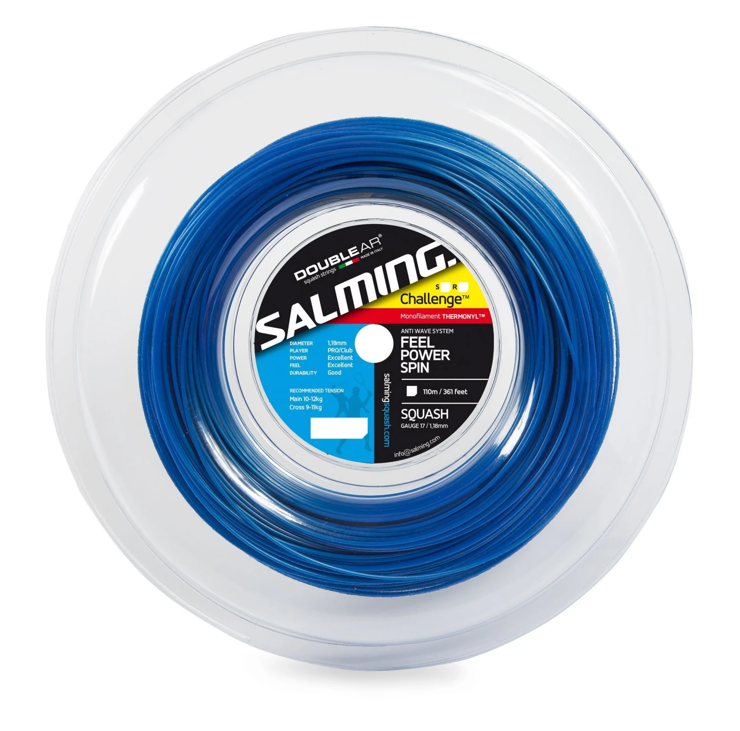 Salming Challenge Slick 17 Squash String Reel 110m (Royal Blue) 1 Salming Challenge Slick 17 Squash String Reel 110m (Royal Blue)