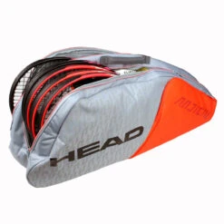 Head Radical Combi 6 Pack Racquet Bag (Grey/Orange) -Racquet Guys Sports 283521 2