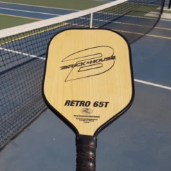 Brick House Retro 65T (Natural Ash) -Racquet Guys Sports 65t at net 2