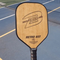 Brick House Retro 85T (Natural Cherry) -Racquet Guys Sports 85T at net 3
