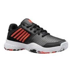 K-Swiss Court Express OMNI Junior Tennis Shoe (Black/White/Orange) -Racquet Guys Sports 86609 060.01