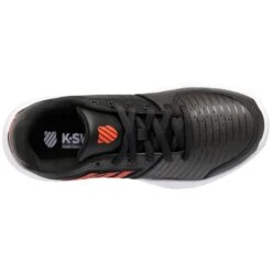K-Swiss Court Express OMNI Junior Tennis Shoe (Black/White/Orange) -Racquet Guys Sports 86609 060.06