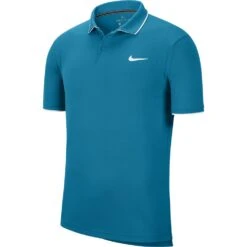 Nike Men's Court Dri-Fit Team Polo (Turquoise/White)