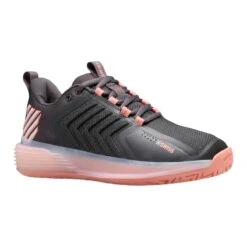 K-Swiss Ultrashot 3 Women's Tennis Shoe (Asphalt/Peach/White) -Racquet Guys Sports 96988 007.01