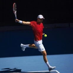 Adidas Barricade Tokyo Men's Tennis Shoe (White/Black/Solar Red) -Racquet Guys Sports Barricade Tokyo Tennis Shoes White FZ3935 HM3