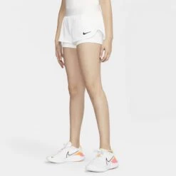 Nike Girl's Court Dri-Fit Flex Shorts (White) -Racquet Guys Sports CJ0948 100 PHSFM001 1000