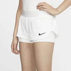 Nike Girl's Court Dri-Fit Flex Shorts (White) -Racquet Guys Sports CJ0948 100 PHSYM001 1000