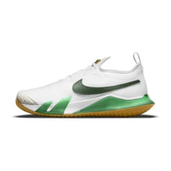 Nike React Vapor NXT Women's Tennis Shoe (White/Gold/Green) -Racquet Guys Sports CV0742 114 PHSLH000 3144