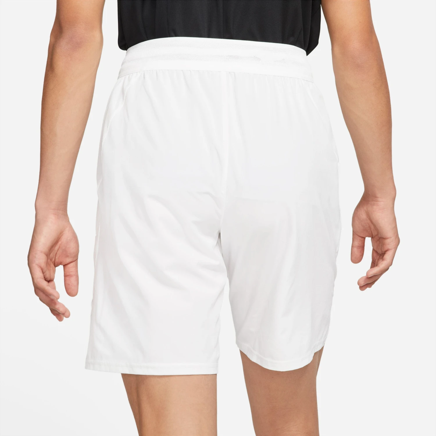 Nike Men's Dri-FIT Slam 9 Inch Shorts (White/Black) 2 Nike Men's Dri-FIT Slam 9 Inch Shorts (White/Black) - Image 2
