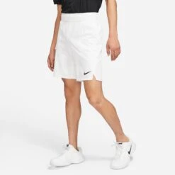 Nike Men's Dri-FIT Slam 9 Inch Shorts (White/Black) 12 Nike Men's Dri-FIT Slam 9 Inch Shorts (White/Black) -Racquet Guys Sports CV2709 100 PHSFM001 3144