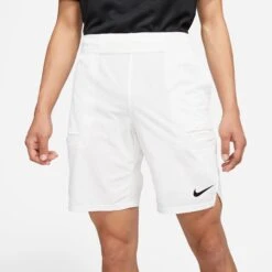Nike Men's Dri-FIT Slam 9 Inch Shorts (White/Black)