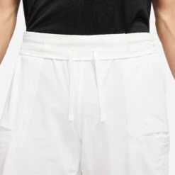 Nike Men's Dri-FIT Slam 9 Inch Shorts (White/Black) 10 Nike Men's Dri-FIT Slam 9 Inch Shorts (White/Black) -Racquet Guys Sports CV2709 100 PHSYM003 3144