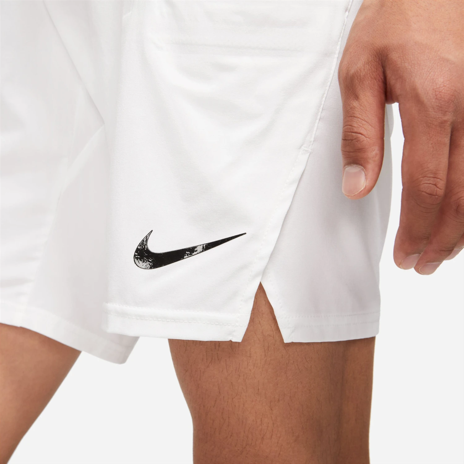 Nike Men's Dri-FIT Slam 9 Inch Shorts (White/Black) 5 Nike Men's Dri-FIT Slam 9 Inch Shorts (White/Black) - Image 5