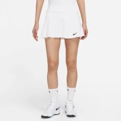 Nike Women's Dri-FIT Victory Flouncy Skirt (White/Black) 11 Nike Women's Dri-FIT Victory Flouncy Skirt (White/Black) -Racquet Guys Sports CV4732 100 PHSFM001 3144