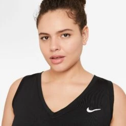 Nike Women's Dri-FIT Victory Tank (Black/White) -Racquet Guys Sports CV4784 010 PHSYM001 3144