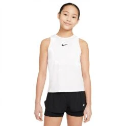 Nike Girls' Dri-FIT Victory Tank (White/Black)