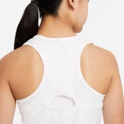 Nike Girls' Dri-FIT Victory Tank (White/Black) -Racquet Guys Sports CV7573 100 PHSYM002 3144