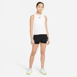 Nike Girls' Dri-FIT Victory Tank (White/Black) -Racquet Guys Sports CV7573 100 PHSYM003 3144
