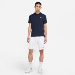 Nike Men's Dri-FIT Victory Polo (Obsidian/White) -Racquet Guys Sports CW6849 451 PHSYM003 3144