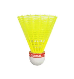 Carlton F2 Nylon Badminton Shuttlecocks (Yellow) (Red Cap) -Racquet Guys Sports Carlton F2 Badminton Shuttle Yellow Red Cap Single