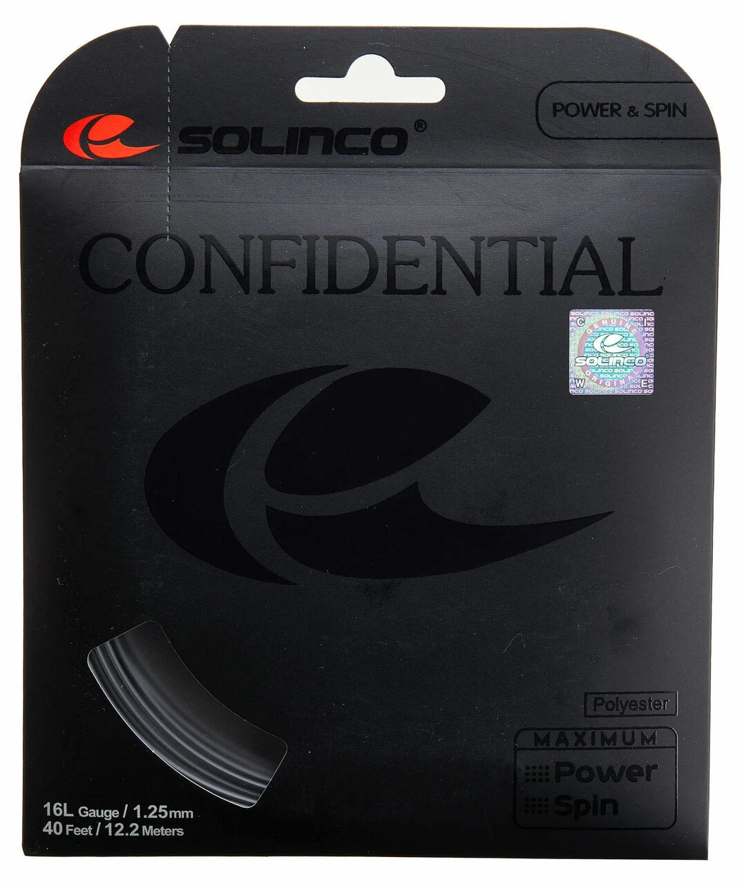 Solinco Confidential 16L/1.25 Tennis String (Grey) 1 Solinco Confidential 16L/1.25 Tennis String (Grey)