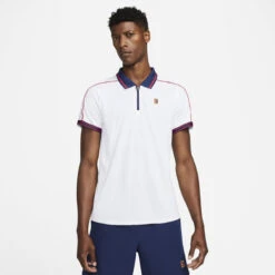 Nike Men's Dri-FIT Advantage NYC Slam Polo (White/Binary Blue/University Red)