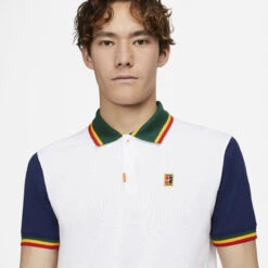 Nike Men's Dri-FIT Slim-Fit NYC Slam Polo (White/Binary Blue) -Racquet Guys Sports DA4379 100 PHSYM001 3144