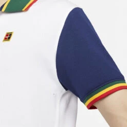 Nike Men's Dri-FIT Slim-Fit NYC Slam Polo (White/Binary Blue) -Racquet Guys Sports DA4379 100 PHSYM003 3144