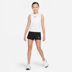 Nike Girls' Dri-FIT Victory Shorts (Black/White) -Racquet Guys Sports DB5612 010 PHSYM004 3144