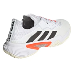 Adidas Barricade Tokyo Men's Tennis Shoe (White/Black/Solar Red) -Racquet Guys Sports FZ3935 FTW photo back lateral top white