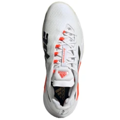 Adidas Barricade Tokyo Men's Tennis Shoe (White/Black/Solar Red) -Racquet Guys Sports FZ3935 FTW photo top portrait white