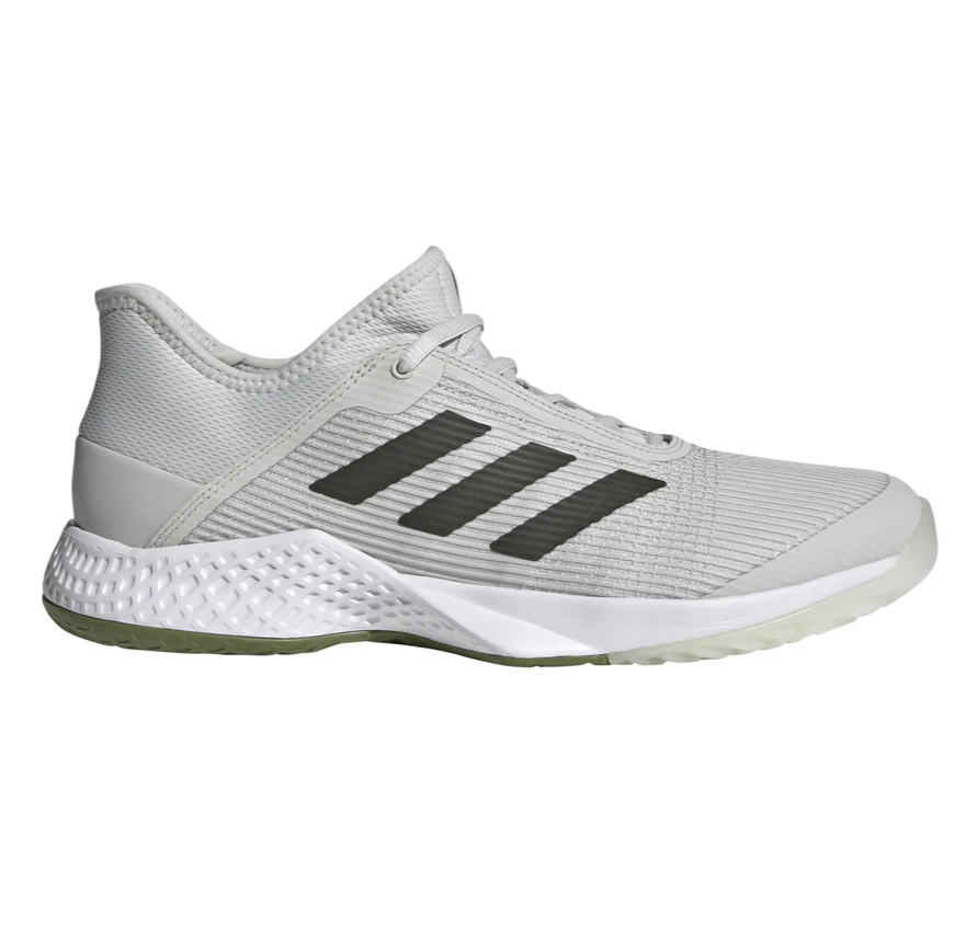 Adidas Adizero Club Junior Tennis Shoe (Grey/White/Green) 1 Adidas Adizero Club Junior Tennis Shoe (Grey/White/Green)