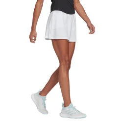 Adidas Women's Club Skirt (White/Grey) -Racquet Guys Sports GH7221 5 APPAREL On Model Walking View transparent