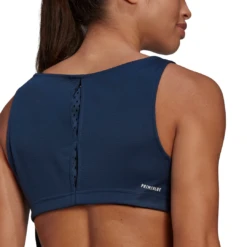 Adidas Women's Primeblue Dress (Navy/Yellow) -Racquet Guys Sports GH7599 APP on model detail 1 white