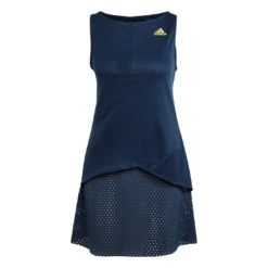 Adidas Women's Primeblue Dress (Navy/Yellow) -Racquet Guys Sports GH7599 APP photo standard top part white