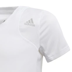 Adidas Girls Club Top (White/Grey) -Racquet Guys Sports GK8186 APP photo detail 2 white