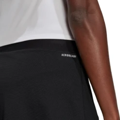 Adidas Women's Club Skirt (Black/White) -Racquet Guys Sports GL5480 APP on model detail 2 white