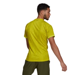 Adidas Men's FreeLift Primeblue Printed Top (Yellow) -Racquet Guys Sports GQ2221 APP on model back white