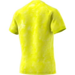 Adidas Men's FreeLift Primeblue Printed Top (Yellow) -Racquet Guys Sports GQ2221 APP virtual back white