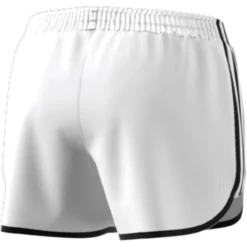 Adidas Women's Marathon 4-Inch Shorts (White/Black) 13 Adidas Women's Marathon 4-Inch Shorts (White/Black) -Racquet Guys Sports GQ9348 APP virtual back white