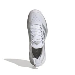 Adidas Adizero Ubersonic 4 Women's Tennis Shoe (White/Silver/Grey) -Racquet Guys Sports GW2513 3 FOOTWEAR Photography TopPortraitView white