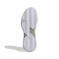 Adidas Adizero Ubersonic 4 Women's Tennis Shoe (White/Silver/Grey) -Racquet Guys Sports GW2513 4 FOOTWEAR Photography BottomView white