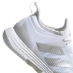 Adidas Adizero Ubersonic 4 Women's Tennis Shoe (White/Silver/Grey) -Racquet Guys Sports GW2513 8 FOOTWEAR Photography DetailView1 white