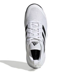 Adidas CourtFlash Men's Tennis Shoe (White/Black) -Racquet Guys Sports GW2518 3 FOOTWEAR Photography TopPortraitView white