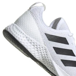 Adidas CourtFlash Men's Tennis Shoe (White/Black) -Racquet Guys Sports GW2518 9 FOOTWEAR Photography DetailView2 white
