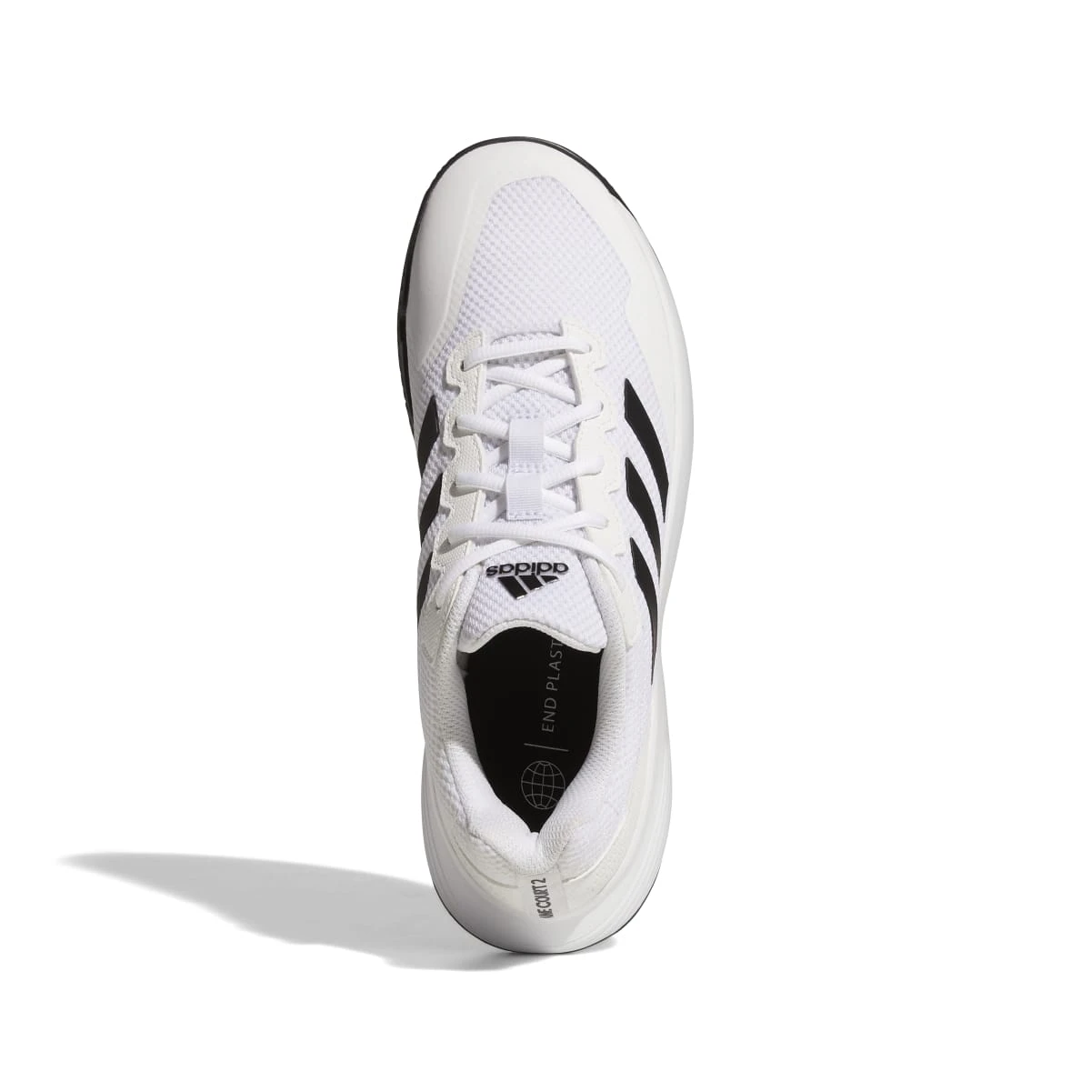 Adidas GameCourt 2 Men's Tennis Shoe (White/Black) 3 Adidas GameCourt 2 Men's Tennis Shoe (White/Black) - Image 3