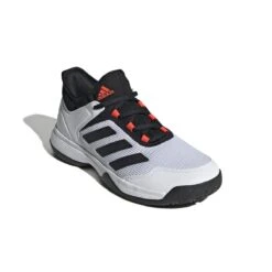 Adidas Ubersonic 4 Junior Tennis Shoe (White/Black/Red) -Racquet Guys Sports GW2997 6 FOOTWEAR Photography FrontLateralTopView white