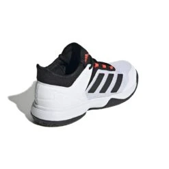 Adidas Ubersonic 4 Junior Tennis Shoe (White/Black/Red) -Racquet Guys Sports GW2997 7 FOOTWEAR Photography BackLateralTopView white